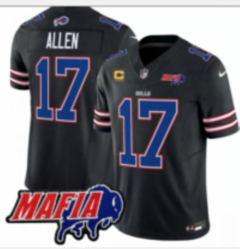 Men Buffalo Bills #17 Allen black Nike 2025 Limited NFL Jersey style 0033->buffalo bills->NFL Jersey